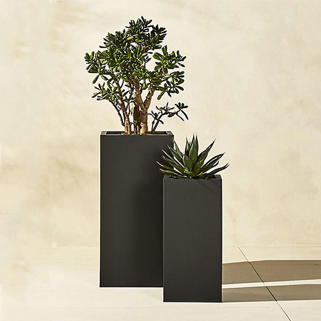 玻璃钢方形烤漆户外景观花箱